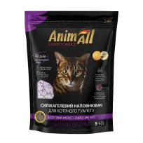 Силікагелевий наповнювач AnimAll Premium Фіолетовий аметист для котячого туалету, 5 л (2.1 кг)